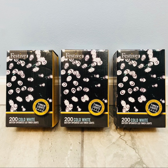 3 Packs Christmas String Lights, 3x200 Bulbs White - Picture 1 of 8